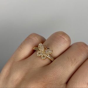 14k Gold Plated Butterfly Ring